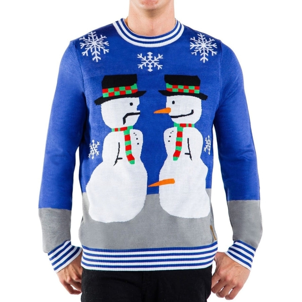 Tipsy Elves Blue Snowman Crewneck Sweater